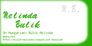 melinda bulik business card